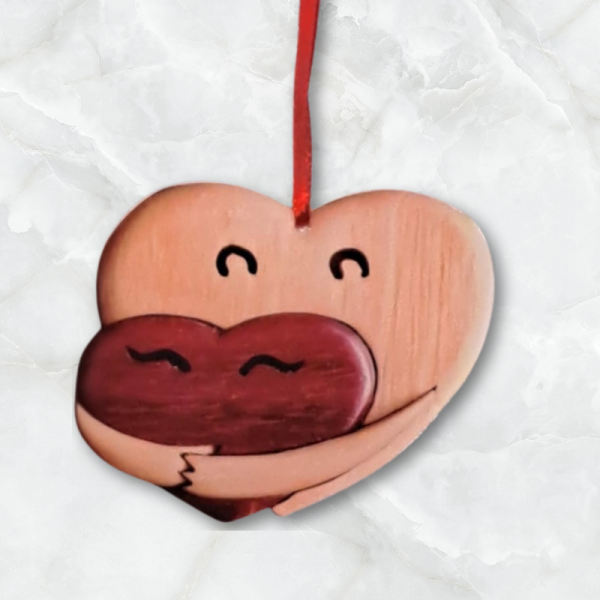 Valentines Day Gift Hug Heart Double Sided