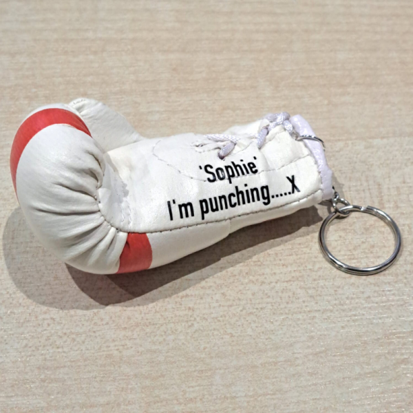 Personalised Mini Boxing Gloves Keyrings, Personalised Boxing Glove Keyring Charms, Father Day Gifts - Image 10