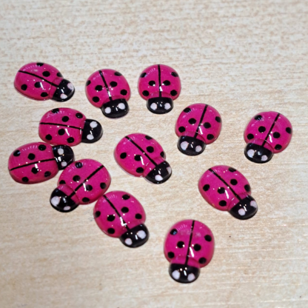 Ladybird Nail Art Charms, Ladybug Nail Charms, Ladybird Acrylic Craft Charms - Image 5