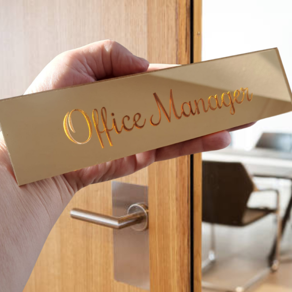 Personalised Wooden Name Plaques, Personalised Door Signs, Office Door Signs, Mirror Acrylic Nail Salon Display Signs, Nursery Plaques - Image 4