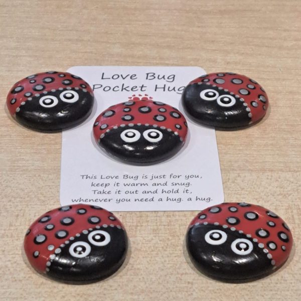 Ladybird Pocket Hug Pebble Love Bug Valentines Gift Ladybug Pocket Hug - Image 4