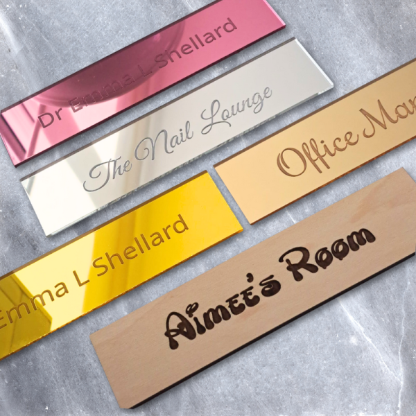 Mirror & Wooden Room Signs