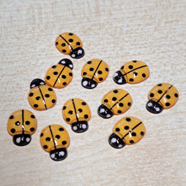 Ladybird Nail Art Charms, Ladybug Nail Charms, Ladybird Acrylic Craft Charms - Image 6