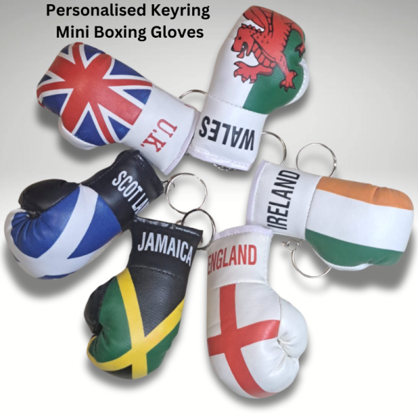 Personalised Keyring Mini Boxing Glove Keyring