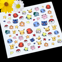 Pokamon Pikachu Nail Art Water Decal Design 327