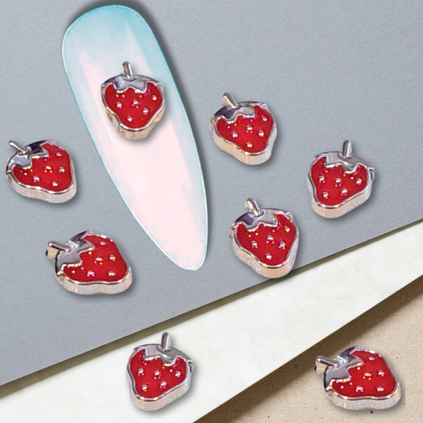 Red Strawberry Nail Art Charms Strawberry Nail Charms