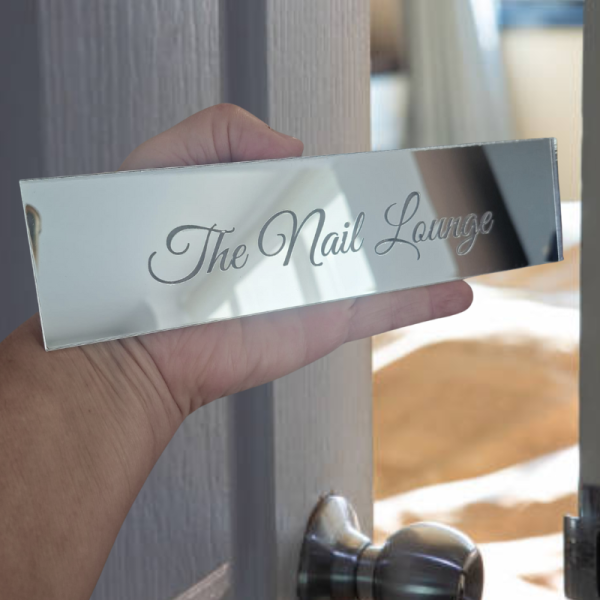 Personalised Wooden Name Plaques, Personalised Door Signs, Office Door Signs, Mirror Acrylic Nail Salon Display Signs, Nursery Plaques - Image 3