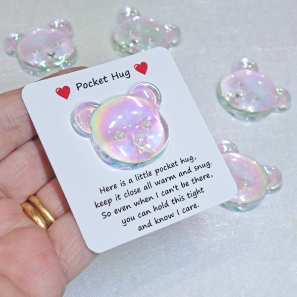 Teddy Bear Pocket Hugs, Thinking Of You Keepsake, Memorial Gifts, Valentines Day Gifts - Image 3
