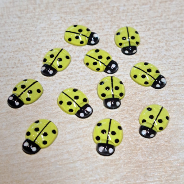 Ladybird Nail Art Charms, Ladybug Nail Charms, Ladybird Acrylic Craft Charms - Image 3