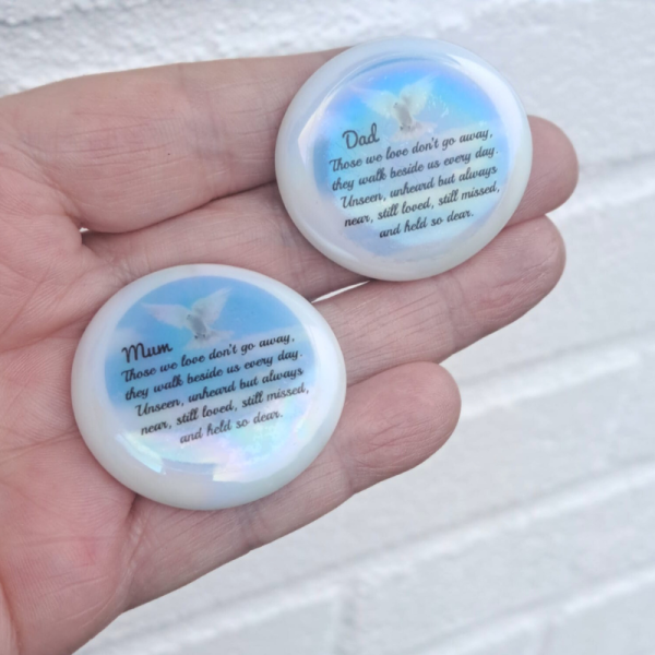 Dove Bereavement Pocket Hug Pebbles, Memorial Gift, Keepsake Memory Pebble Stone, Mum Pocket Hug Pebbles, Dad Pocket Hug Stone - Image 3
