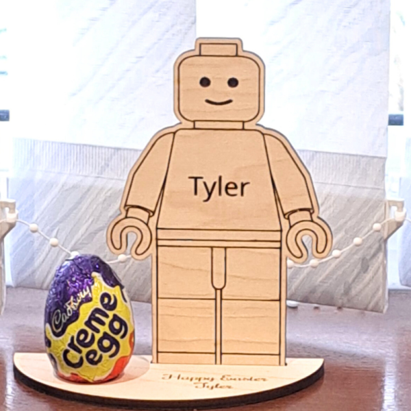 Personalised Lego Creme Egg Holders, Personalised Lego Minifigure Easter Egg Holder, Lego Kinder Egg Holder - Image 3