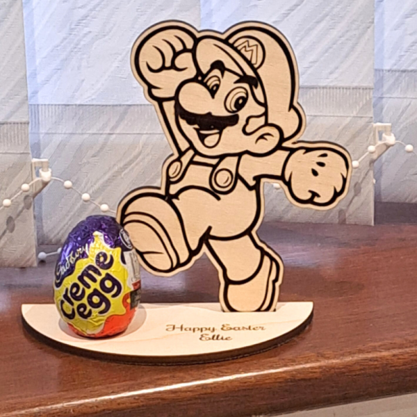Personalised Super Mario Creme Egg Holders, Personalised Super Mario Easter Egg Holders, Super Mario Kinder Egg Holder - Image 2