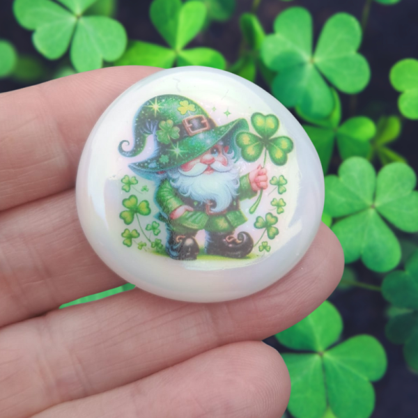 Irish Pocket Hug Pebbles, Ireland Good Luck Pocket Charm, 4 Leaf Clover Lucky Stone, Shamrock Gifts - Image 4