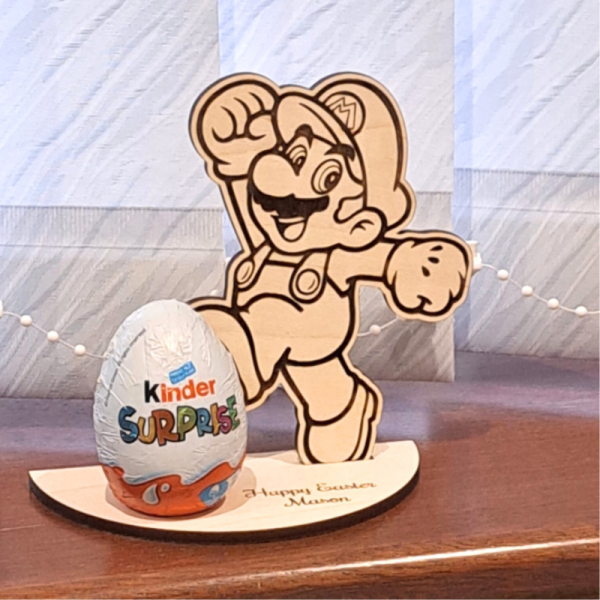 Personalised Super Mario Creme Egg Holders, Personalised Super Mario Easter Egg Holders, Super Mario Kinder Egg Holder - Image 3