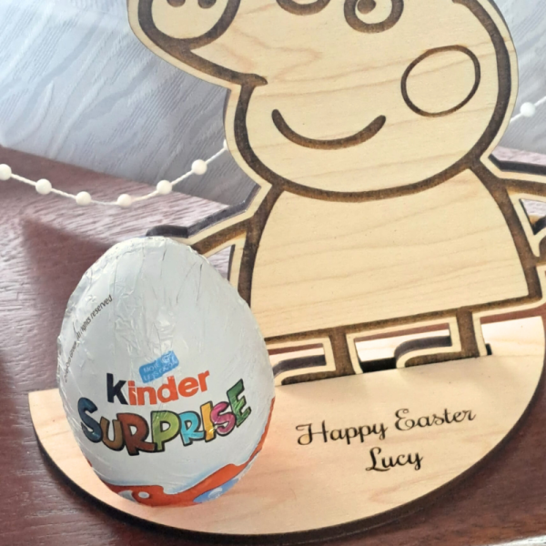 Personalised Peppa Pig Creme Egg Holders, Personalised Easter Egg Holder, Peppa Pig Kinder Egg Holder - Image 4