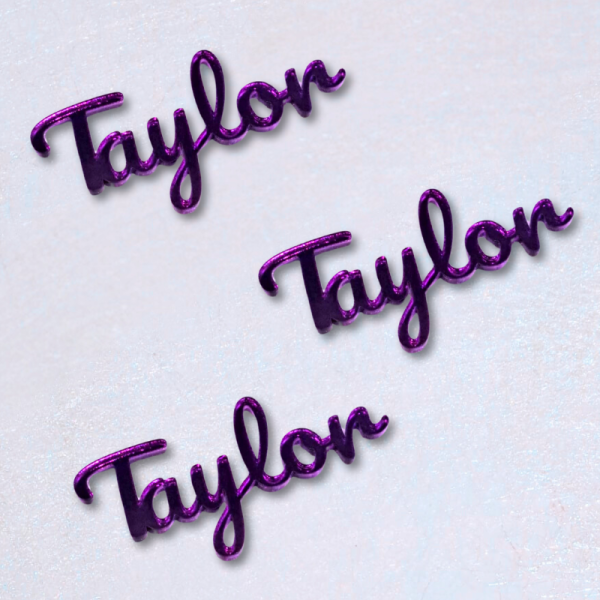 Acrylic Personalised Names, Wedding Place Names, Mirror Acrylic Cake Topper Names, Script Name Plaques - Image 15