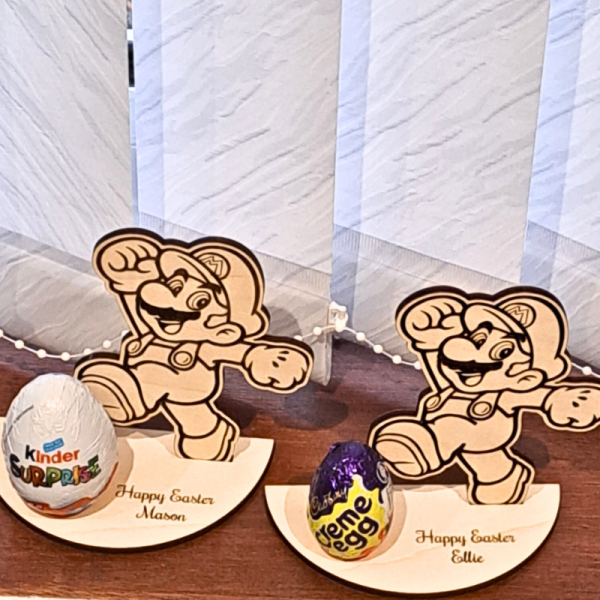 Personalised Super Mario Creme Egg Holders, Personalised Super Mario Easter Egg Holders, Super Mario Kinder Egg Holder - Image 4