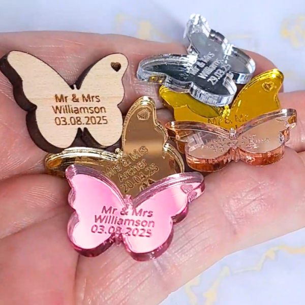 Butterfly Wedding Table Decorations, Personalised Butterfly Wedding Table Decor, Party Favours, Anniversary Favours - Image 2