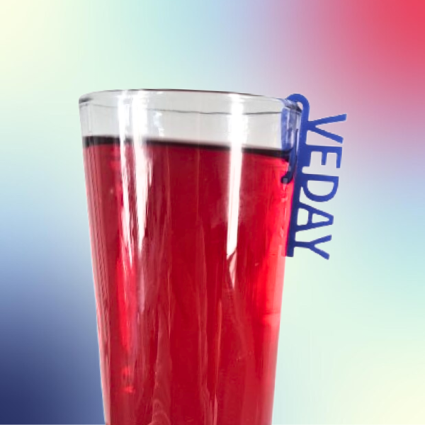 VE Day Wine Glass Drinks Name Tags, VE Day Drinks Tags, VE Day Party Supplies - Image 14