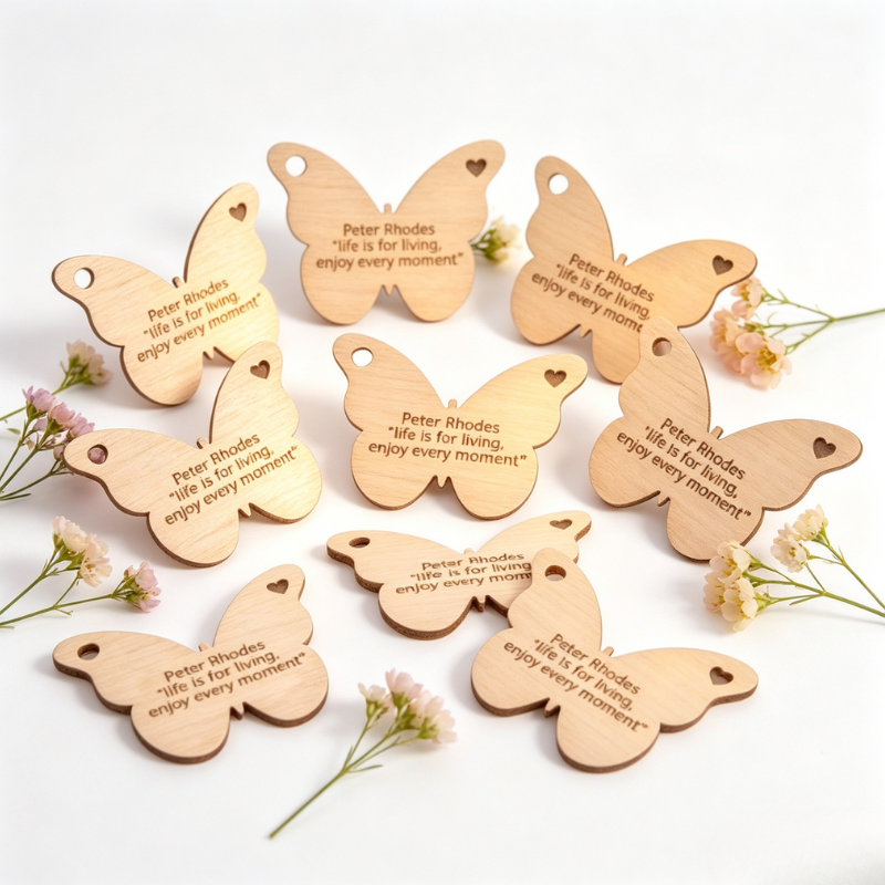 Personalised Wedding Favours Table Decorations, Wedding Drinks Tokens, Butterfly Wedding Table Decor, Party Favours, Anniversary Favours - Image 10