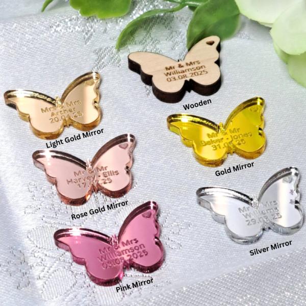 Butterfly Wedding Table Decorations, Personalised Butterfly Wedding Table Decor, Party Favours, Anniversary Favours - Image 4