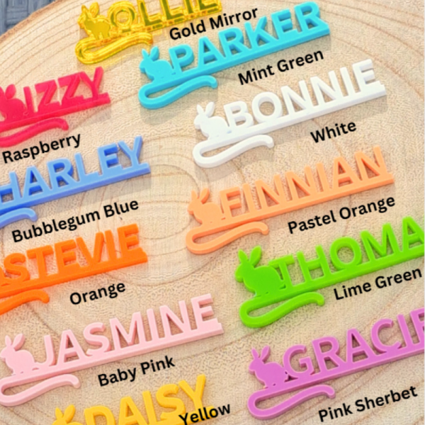 Easter Drinks Name Tags, Personalised Wedding Drinks Name Tags, Easter Bunny Drink Markers, Anniversary Party Drinks Tags, Wine Glass Marker Charms - Image 4
