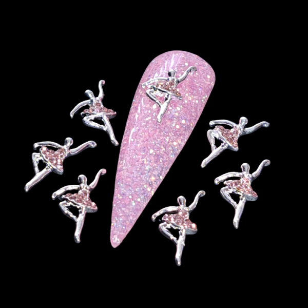 Crystal Ballerina Nail Art Charms Design 3
