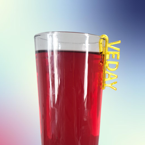 VE Day Wine Glass Drinks Name Tags, VE Day Drinks Tags, VE Day Party Supplies - Image 7