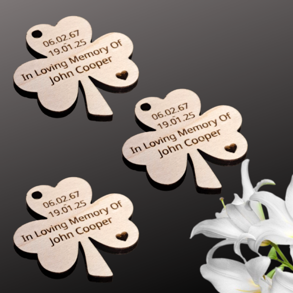 Shamrock Personalised Funeral Favours Memorial Tributes Remembrance In Loving Memory Tokens, Irish Memory Keepsake Pocket Hugs - Image 6
