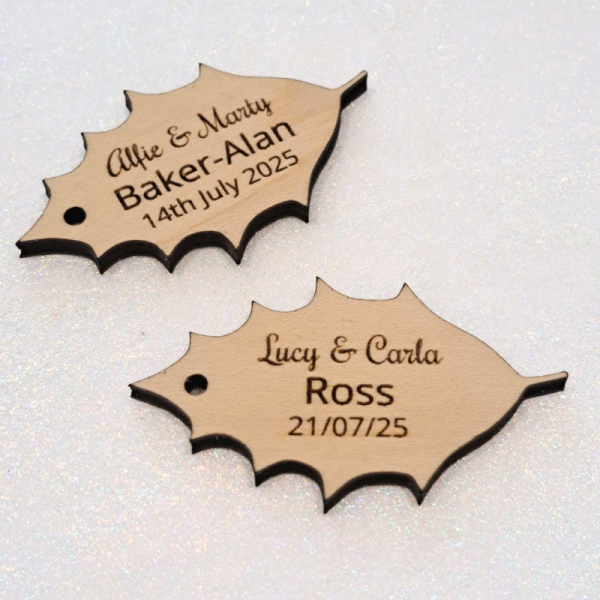 Personalised Wedding Favours, Leaf Wedding Table Decorations, Maple Leaf Wedding Drinks Tokens, Leaves Wooden Wedding Table Decor, Oak Leaf Birthday Tokens - Image 3