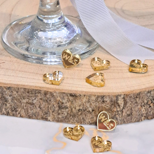 Personalised Love Hearts Wedding Table Decorations, Heart Wedding Table Scatter, Anniversary Table Scatter - Image 4
