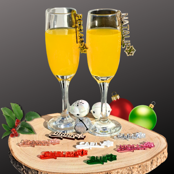 Personalised Snowflake Drinks Tags