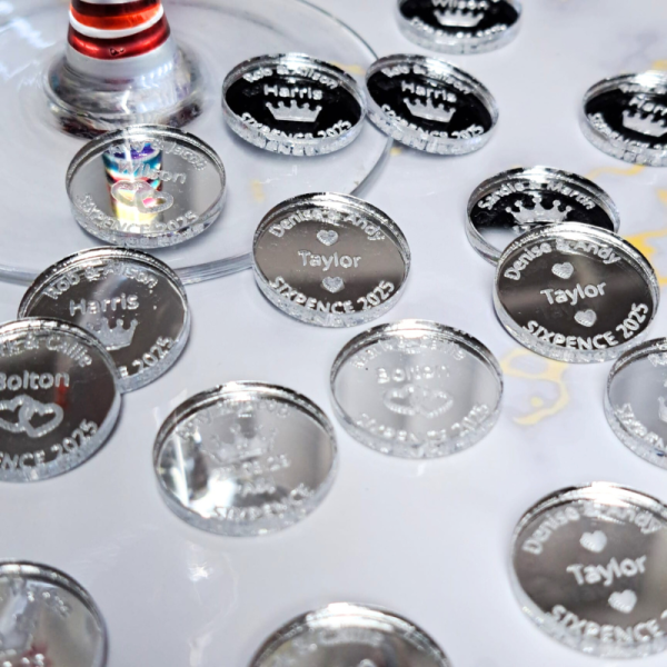 Lucky Sixpence Wedding Coins, Personalised Lucky Sixpence Wedding Favours Decorations Wedding Keepsakes - Image 11