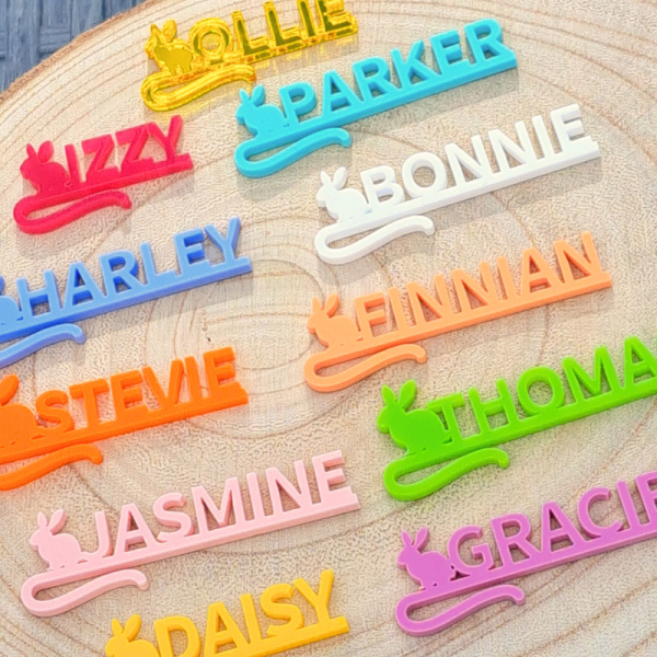 Easter Drinks Name Tags, Personalised Wedding Drinks Name Tags, Easter Bunny Drink Markers, Anniversary Party Drinks Tags, Wine Glass Marker Charms - Image 9