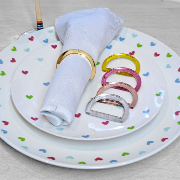 Personalised Napkin Rings, Customised Place Settings, Xmas Dinner Table Decor, Wedding Table Names - Image 4