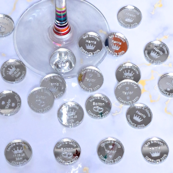 Lucky Sixpence Wedding Coins, Personalised Lucky Sixpence Wedding Favours Decorations Wedding Keepsakes - Image 10
