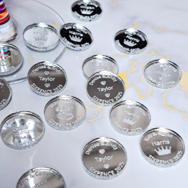 Lucky Sixpence Wedding Coins, Personalised Lucky Sixpence Wedding Favours Decorations Wedding Keepsakes - Image 8