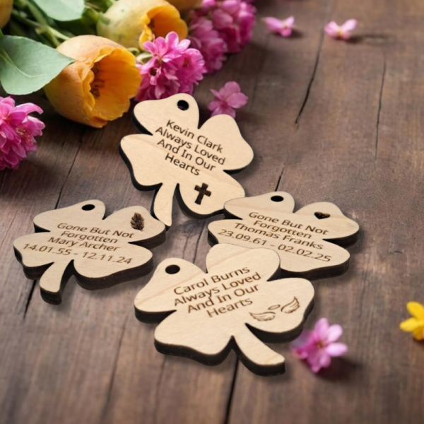 Four Leaf Clover Funeral Tokens (