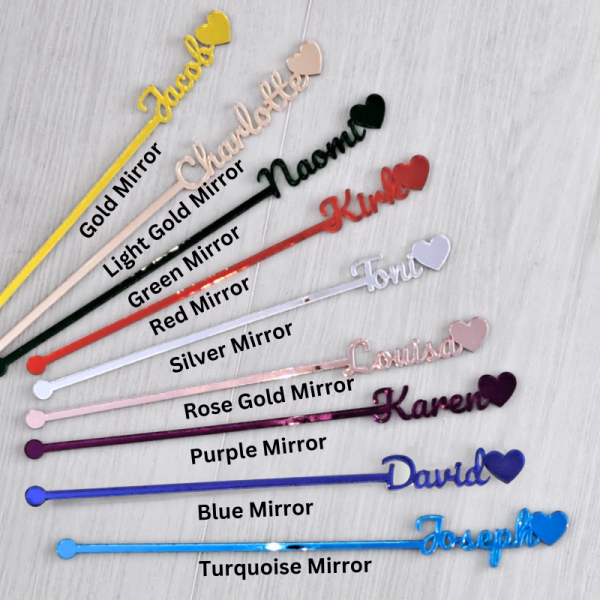 Personalised Drinks Stirrers, Cocktail Party Stirrers, Birthday Drinks Stirrers, Wedding Drink Stirrers, Hen Party Drinks Stirrers, Personalised Swizzle Sticks - Image 8