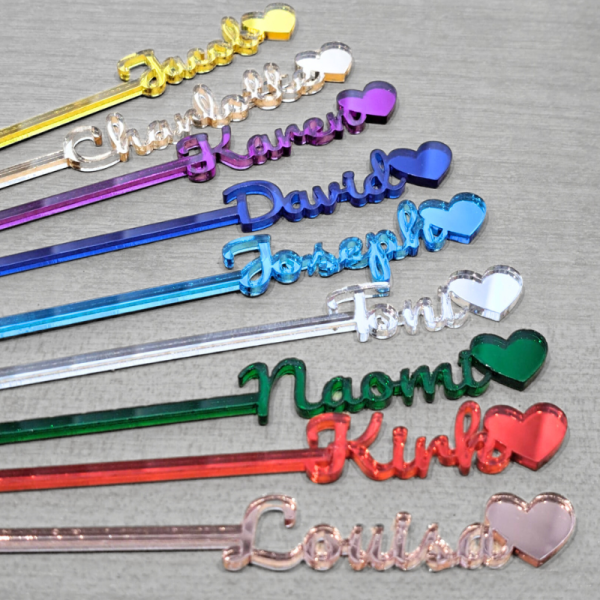 Personalised Drinks Stirrers, Cocktail Party Stirrers, Birthday Drinks Stirrers, Wedding Drink Stirrers, Hen Party Drinks Stirrers, Personalised Swizzle Sticks - Image 3