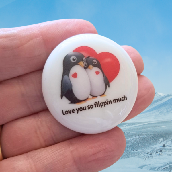 Penguin Pocket Hug Pebbles, Penguins Pocket Hug Pebble, Love You So Flippin Much - Image 5