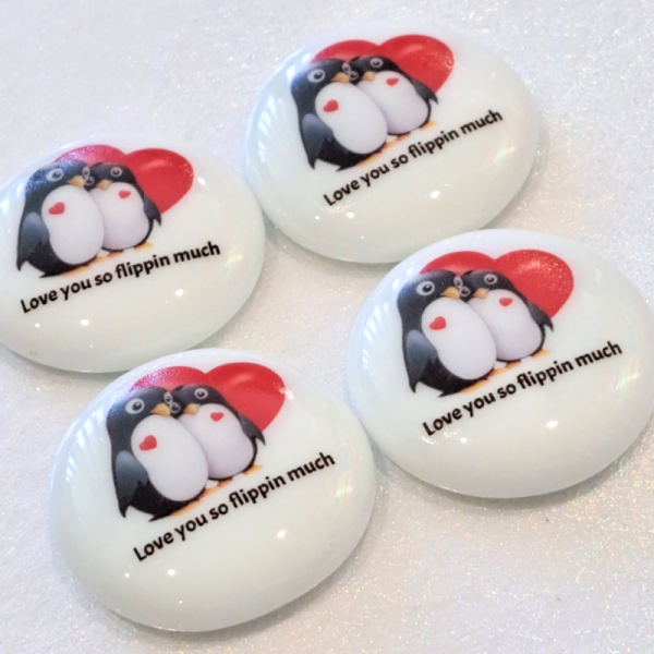Penguin Pocket Hug Pebbles, Penguins Pocket Hug Pebble, Love You So Flippin Much - Image 4