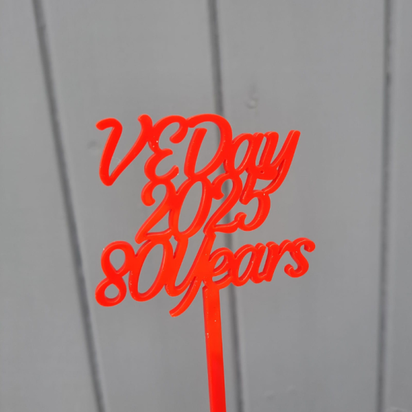 VE Day Cupcake Toppers, VE Day Cake Picks, VE Day Baking Cake Toppers, VE Day Anniversary Cake Toppers - Image 3