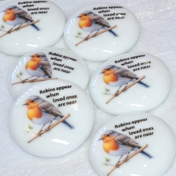 Robin Bereavement Pocket Hug Pebbles, Memorial Gift, Keepsake Memory Pebble Stone - Image 7