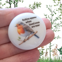 Robin Bereavement Pocket Hug Pebbles, Memorial Gift, Keepsake Memory Pebble Stone