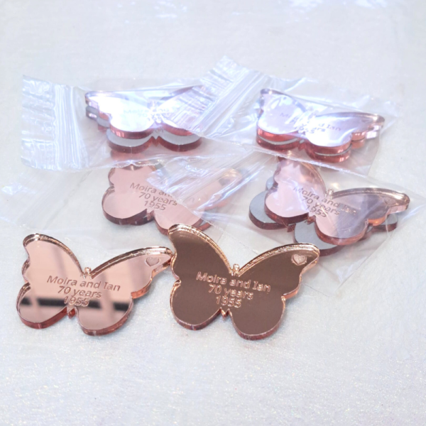 Personalised Wedding Favours Table Decorations, Wedding Drinks Tokens, Butterfly Wedding Table Decor, Party Favours, Anniversary Favours - Image 5