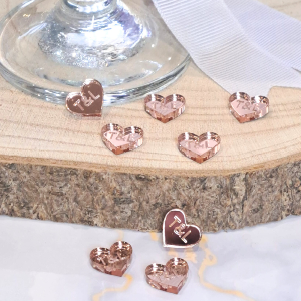 Personalised Love Hearts Wedding Table Decorations, Heart Wedding Table Scatter, Anniversary Table Scatter - Image 6