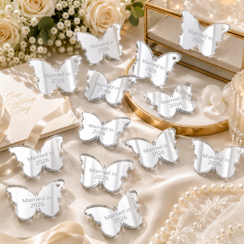 Personalised Wedding Favours Table Decorations, Wedding Drinks Tokens, Butterfly Wedding Table Decor, Party Favours, Anniversary Favours - Image 2