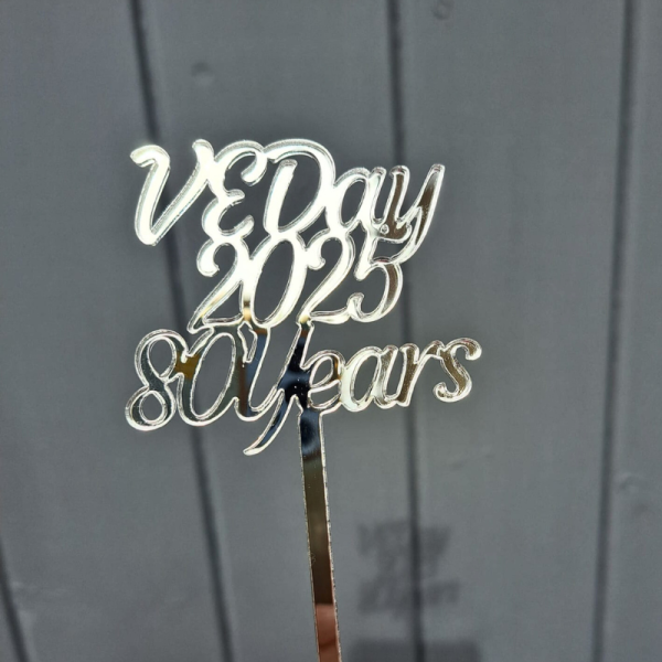 VE Day Cupcake Toppers, VE Day Cake Picks, VE Day Baking Cake Toppers, VE Day Anniversary Cake Toppers - Image 5