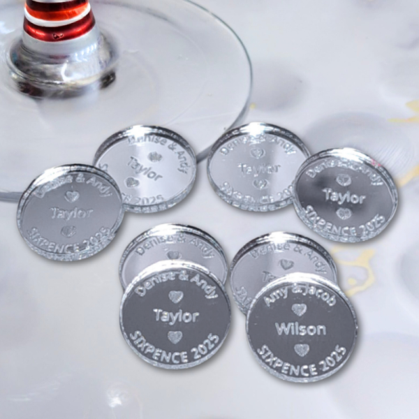 Lucky Sixpence Wedding Coins, Personalised Lucky Sixpence Wedding Favours Decorations Wedding Keepsakes - Image 5